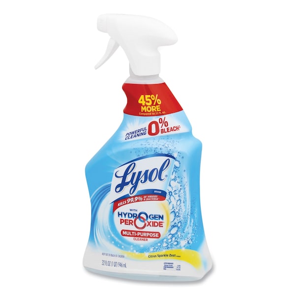 Lysol Limpiadores y Detergentes, Botella con Atomizador, 32 oz, Citrus Sparkle Zest, 9 paquetes - 19200-89289