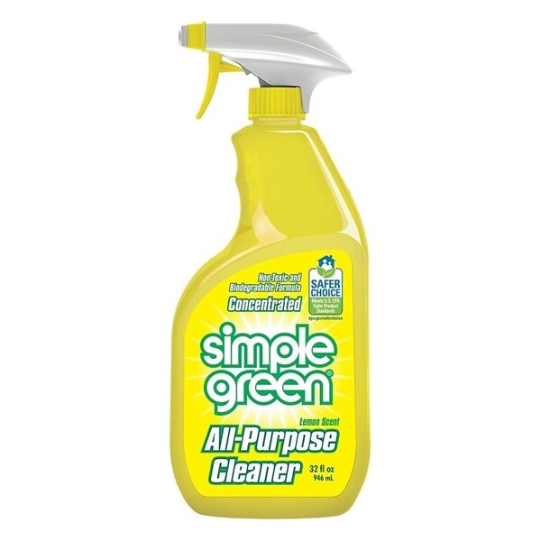 Limpiador multiusos Simple Green, botella rociadora de 32 oz, líquido, limón, amarillo - 3010001214003