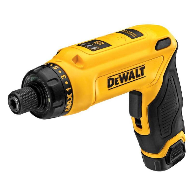 Destornillador inalámbrico giratorio DEWALT 8V MAX con mango ajustable, (1) batería de 1.0Ah, cargador y bolsa - DCF680N1