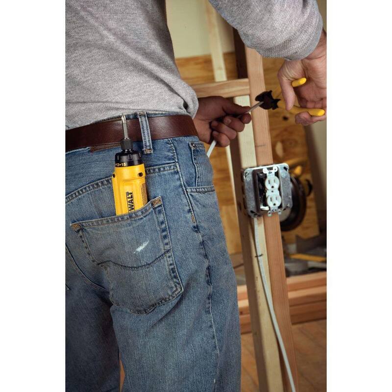 Destornillador inalámbrico giratorio DEWALT 8V MAX con mango ajustable, (1) batería de 1.0Ah, cargador y bolsa - DCF680N1