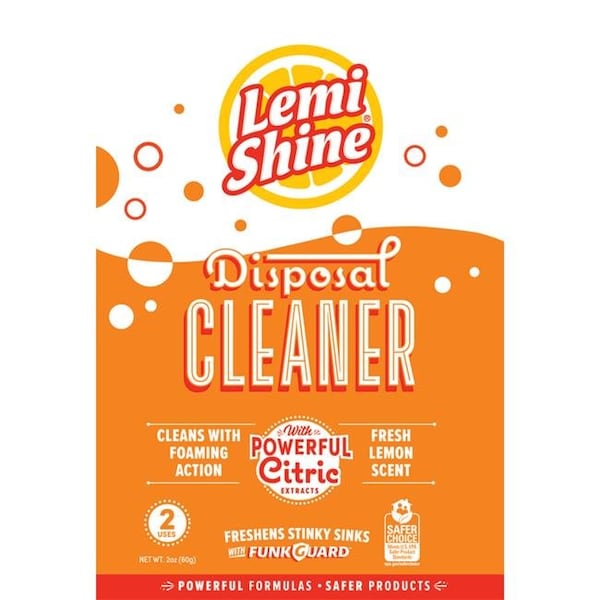 Lemi Shine Limpiador de desagües 4003740 en polvo con aroma a limón - Paquete de 10 - 8.46 oz
