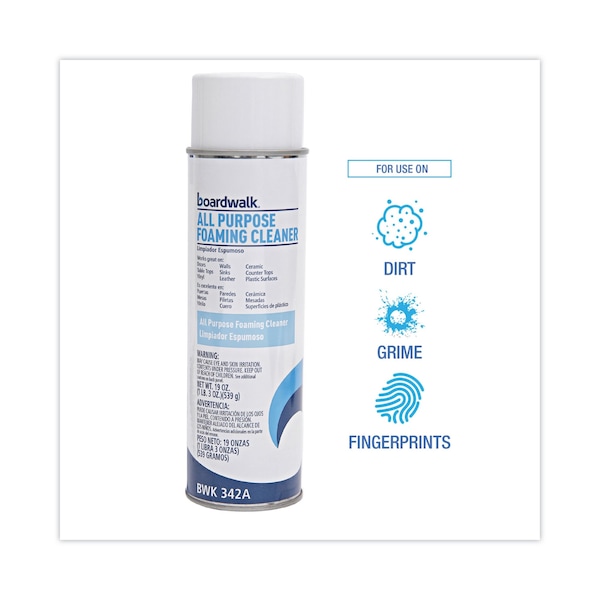 Limpiadores y Detergentes en Aerosol sin Fragancia, Pack de 12 - BWK342ACT