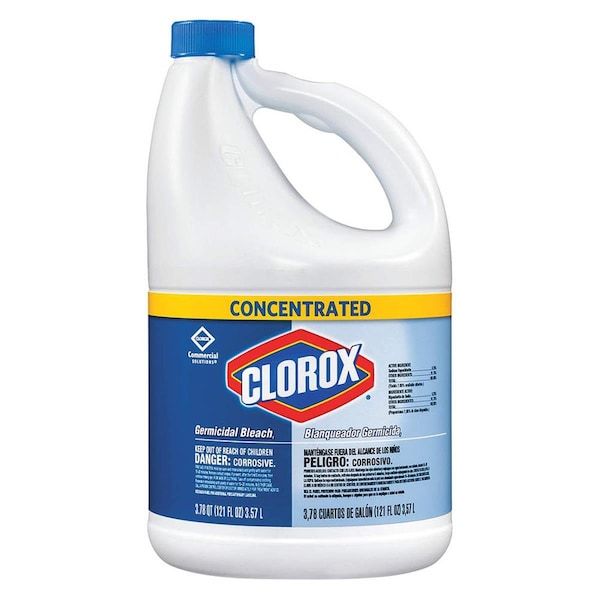 Clorox 30966 121 oz Líquido Blanqueador Germicida Comercial - Paquete de 3 - 30966