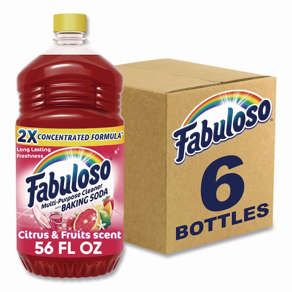 Fabuloso Limpiador Multiusos, Aroma Cítrico, Botella de 56 oz, Paquete de 6 - 153091
