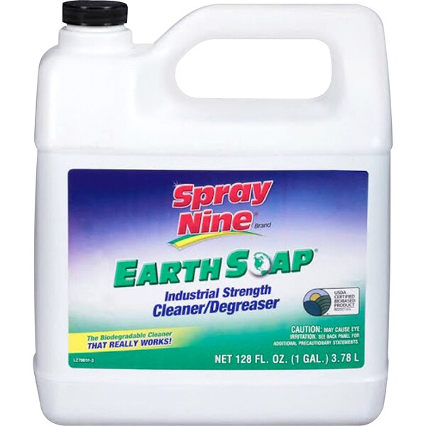 Limpiador desengrasante Spray Nine Earth Soap, biobasado, 1 galón, transparente - PTX27901