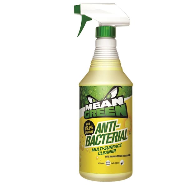 Limpiador líquido higiénico con aroma a limón Mean Green de 32 oz, paquete de 12 - ME7145