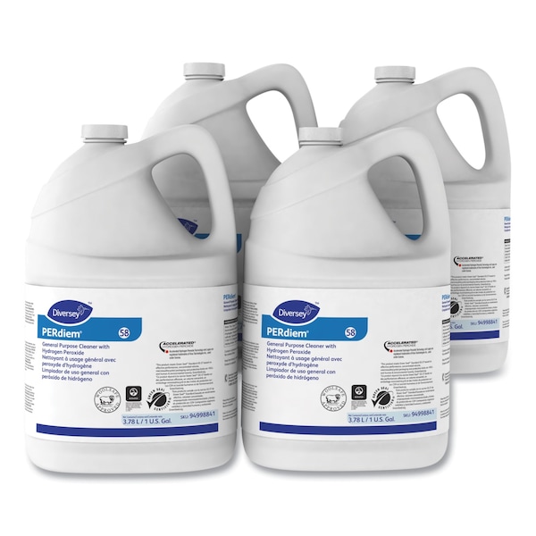 Diversey Limpiadores y Detergentes, Botella, Libre de Fragancia, 4 PK - 94998841