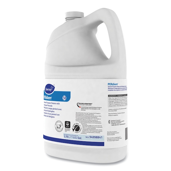 Diversey Limpiadores y Detergentes, Botella, Libre de Fragancia, 4 PK - 94998841
