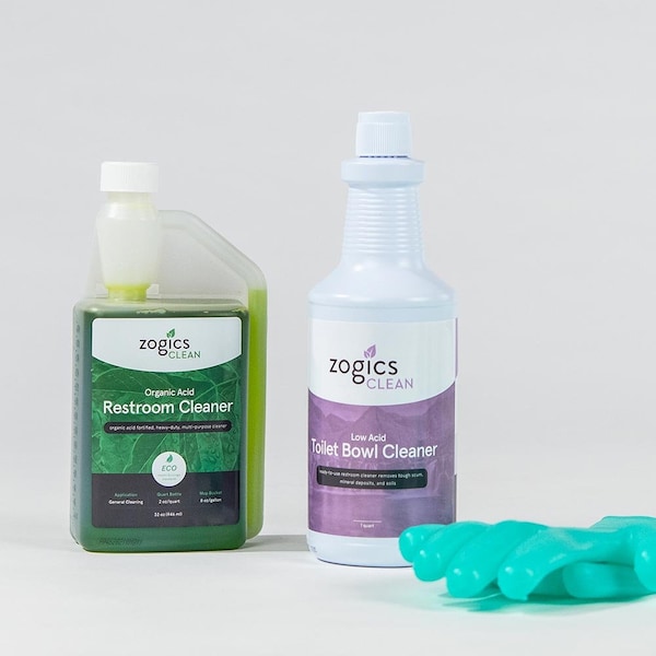 Limpiador de baños ácido orgánico Zogics, 32 oz - CLNREC32CN