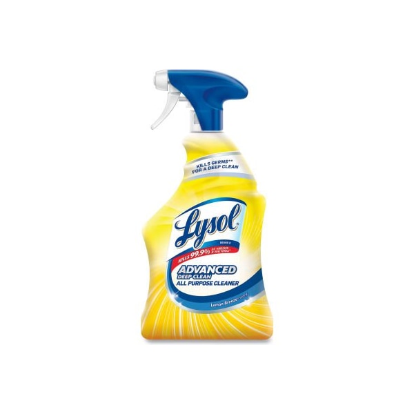 Lysol Limpiador Multiusos Avanzado para una Limpieza Profunda con Aroma a Limón, Botella Pulverizadora de 32 Onzas - 00351EA