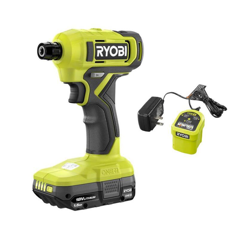 RYOBI ONE+ 18V Destornillador inalámbrico de 1/4 de pulgada con kit de batería de 1.5 Ah y cargador - PCL212K1