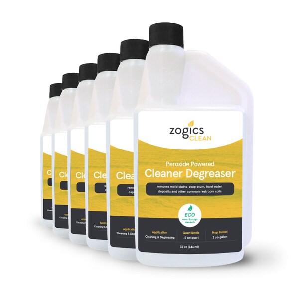 Limpiador desengrasante a base de peróxido Zogics, 946 ml, 6 unidades - CLNCLD32CN-6