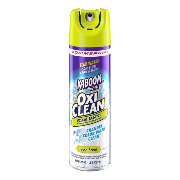 Limpiador para baños Oxiclean Kaboom Foamtastic 19 oz. con aroma fresco, paquete de 8 - 57037-00071