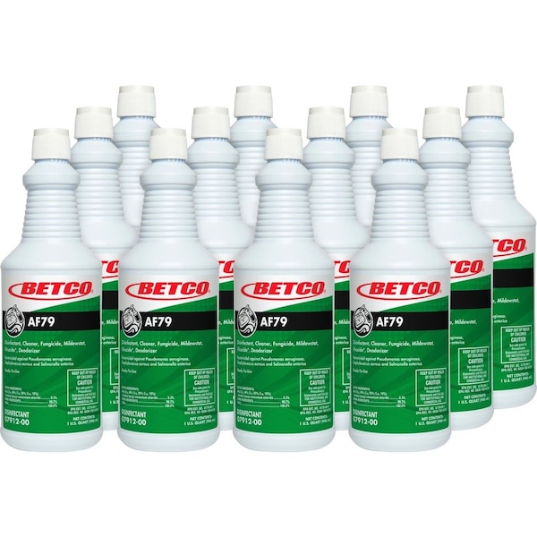 Limpiador de baños sin ácido Betco AF79, listo para usar, aroma a ramillete cítrico, 32 fl oz, paquete de 12 - 0791200
