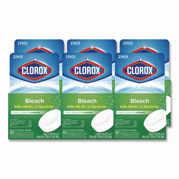 Limpiador automático de tazón de inodoro Clorox, tableta de 3.5 oz, paquete de 6 - CLO 30024