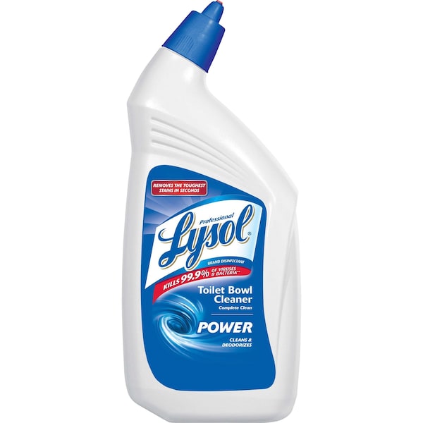 Limpiador de tazas de baño Lysol, desinfecta, 32 oz, Wintergreen, paquete de 12 - RAC74278CT