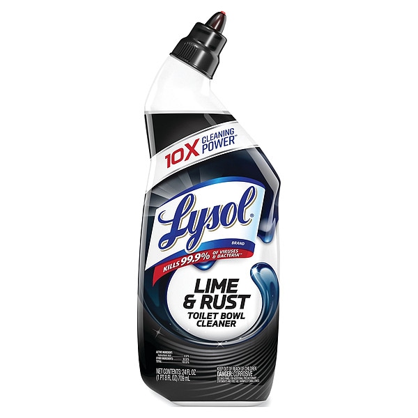 Limpiador desinfectante para taza de baño Lysol con removedor de cal y óxido, aroma a frescura del Atlántico, 24 oz, paquete de 9 - 19200-98013