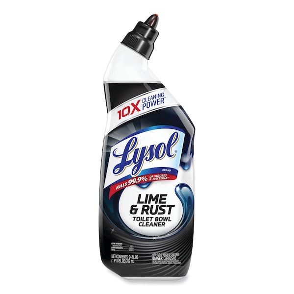 Limpiador desinfectante para taza de baño Lysol con removedor de cal y óxido, aroma a frescura del Atlántico, 24 oz, paquete de 9 - 19200-98013