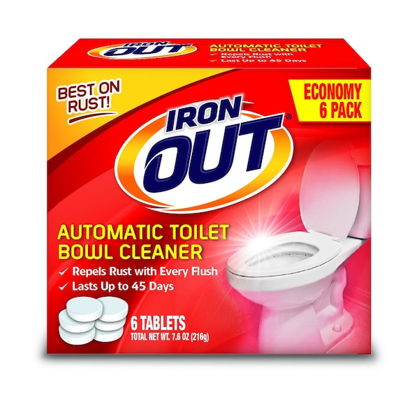 Limpiador automático de tazón de baño Iron Out, 6 tabletas - AT46N