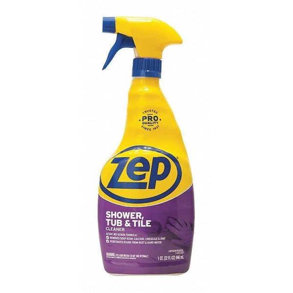 Limpiador de ducha, tina y azulejos Zep, 32 oz., paquete de 12 - ZUSTT32PF