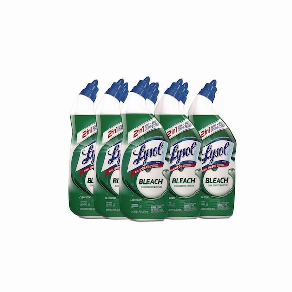 Limpiador de tazas de baño Lysol desinfectante con cloro, 24 oz, paquete de 9 - 19200-98014