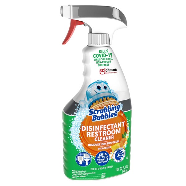 Limpiador desinfectante para baños Scrubbing Bubbles, aroma cítrico, botella de 32 oz, paquete de 8 - 334879