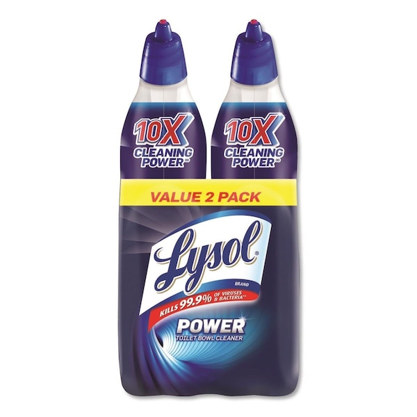 Limpiador de inodoro de 48 oz Power Toilet Cleaner de Lysol Reckitt Benckiser, paquete de 2 - RE472207