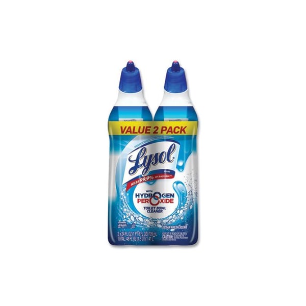 Reckitbenc LYSOL, Limpiador de taza de baño con peróxido de hidrógeno, aroma a brisa de primavera fresca, 24 oz, 2PK - 96084PK