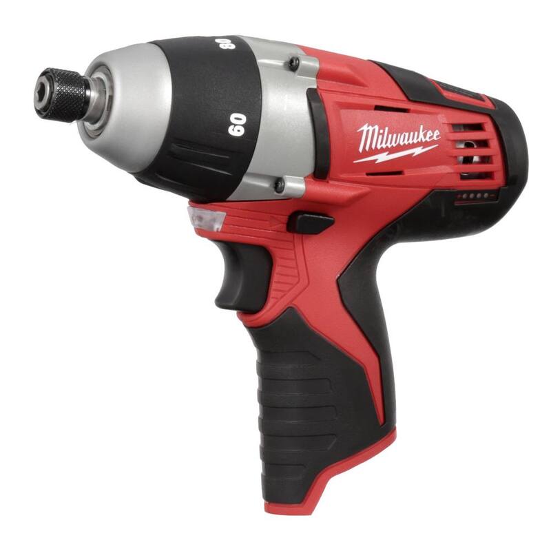 Milwaukee M12 12V Llave de Acoplamiento sin-Hub Inalámbrica de Iones de Litio de 1/4 de Pulgada (Herramienta Únicamente) - 2455-20