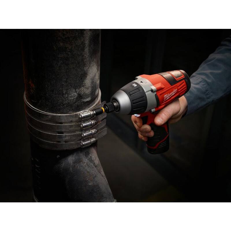 Milwaukee M12 12V Llave de Acoplamiento sin-Hub Inalámbrica de Iones de Litio de 1/4 de Pulgada (Herramienta Únicamente) - 2455-20