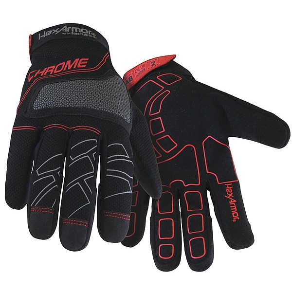 Guantes resistentes a cortes Hexarmor, Nivel de corte A8, Negro/Rojo, 2XL - 4022-XXL (11)