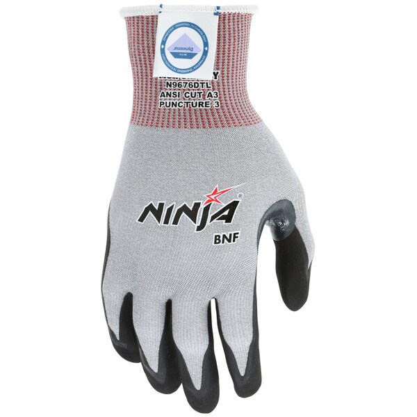 Guantes de Seguridad Mcr, Protección de Corte Ninja, Tecnología de Diamante de 15ga, Talla S - N9676DTS