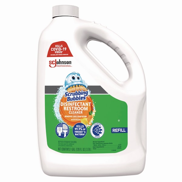 Limpiador desinfectante para baños Scrubbing Bubbles, aroma a cítricos, botella de 1 galón, paquete de 4 - 335599