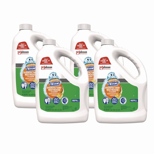 Limpiador desinfectante para baños Scrubbing Bubbles, aroma a cítricos, botella de 1 galón, paquete de 4 - 335599