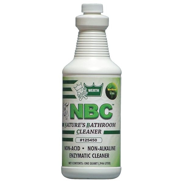 Limpiador de baño a base de enzimas Werth Sanitary Supply, 1 qt, paquete de 12 - 125450