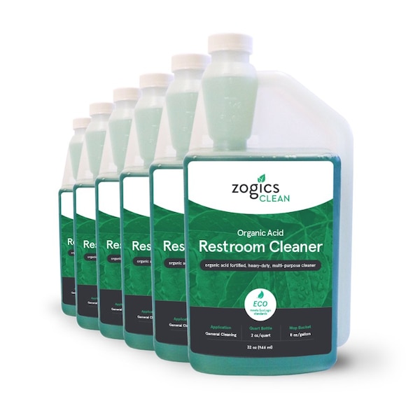 Limpiador orgánico para baños Zogics, 32 oz, 6PK - CLNREC32CN-6