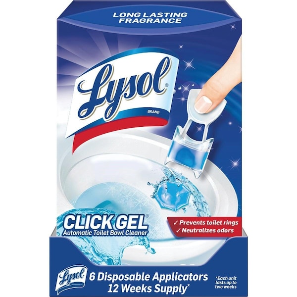 Limpiador de tazón de inodoro automático Lysol Click Gel Ocean Fresh, paquete de 6 - 1920089059