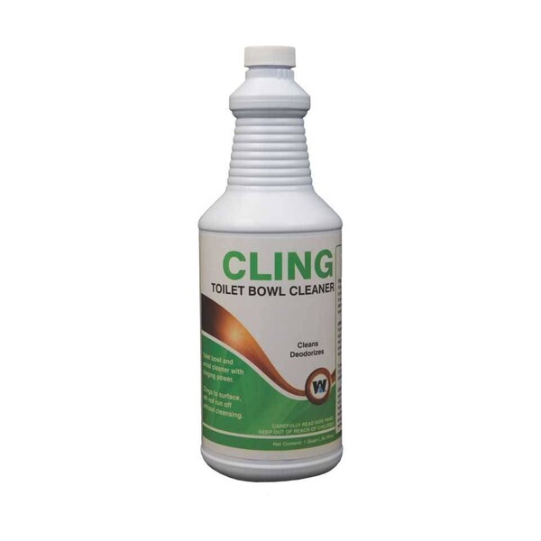 Limpiador de tazón de inodoro Warsaw Chemical Cling, Limpio, 1 cuarto, paquete de 12 - 21657-0000012