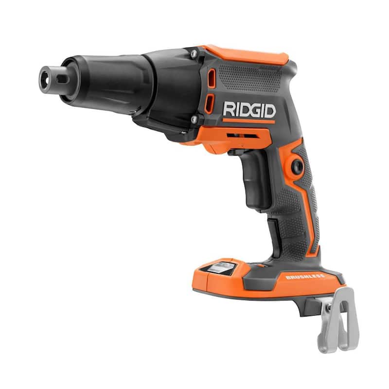 Atornillador inalámbrico de yeso RIDGID 18V sin escobillas con aditamento de collated (sólo herramienta) - R86630B
