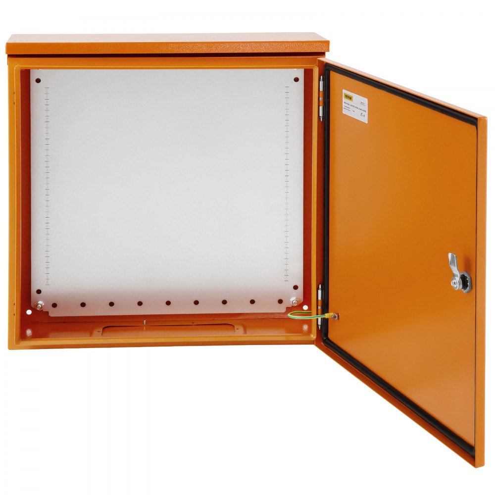 VEVOR Electrical Enclosure, 20"x20"x6", Tested to UL Standards NEMA 4 Outdoor Enclosure, IP65 Waterproof & Dustproof Cold-Rolled Carbon Steel Hinged Junction Box for Outdoor Indoor Use, with Rain H - TUL50X50X15CMZPAQV0