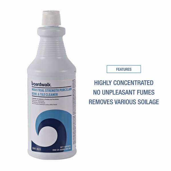 Limpiador de tazones y baldosas de porcelana Boardwalk Industrial, aroma floral, 32 oz, paquete de 12 - 032500-12ESSN