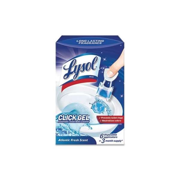 Lysol CLICK GEL Limpiador Automático para Taza de Baño, Frescura de Océano, 6 unidades por caja, 4 cajas por cartón, PK24 - 89059CT