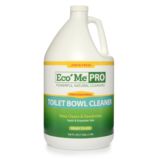 Limpiador de tazas de baño Eco Me, listo para usar, aroma a limón 1 galón, paquete de 4 - ECJS-TBLFGL-04