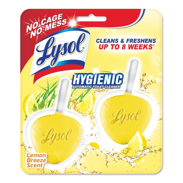 Limpiador de Tazón de Baño Automático Higiénico Lysol, Brisa de Limón, PK2 - 19200-83723
