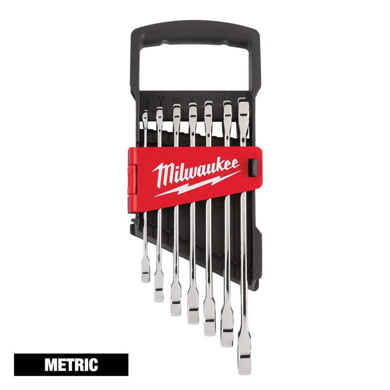 Conjunto de herramientas mecánicas Milwaukee de 70 piezas con llave combinada de trinquete SAE/métrica (48-22-9008-48-22-9506-48-22-9406)