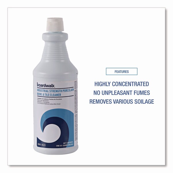 Limpiador de tazones y azulejos de porcelana industrial con aroma floral, botella de 32 oz - BWK 4820EA