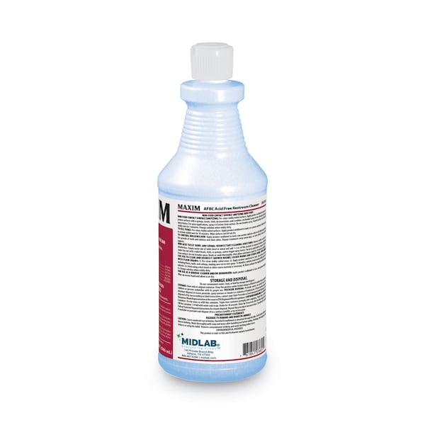 Limpiador para baño sin ácido AFBC Maxim, aroma fresco, botella de 32 oz, paquete de 6 - 036000-86