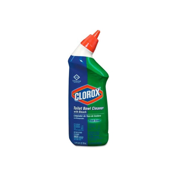 Clorox Limpiador de Inodoro con Blanqueador, Fresco, Botella de 24oz - COX00031EA