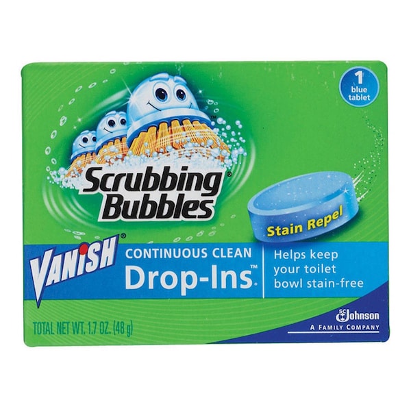 Limpiador de taza de baño Scrubbing Bubbles Vanish sin aroma 1.7 oz Tableta - 00191