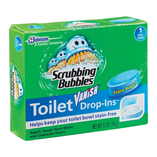 Limpiador de taza de baño Scrubbing Bubbles Vanish sin aroma 1.7 oz Tableta - 00191